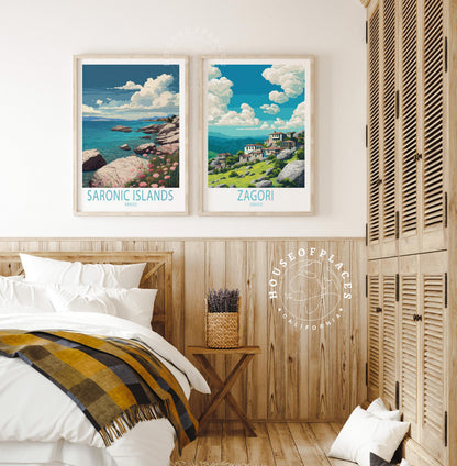 Saronic Islands travel poster – view 9