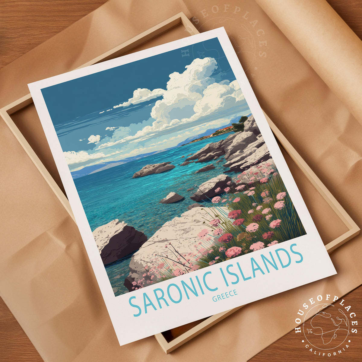 Saronic Islands travel poster – view 4