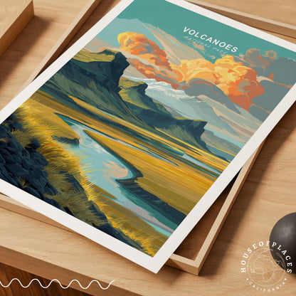 Volcanoes National Park travel poster – view 7