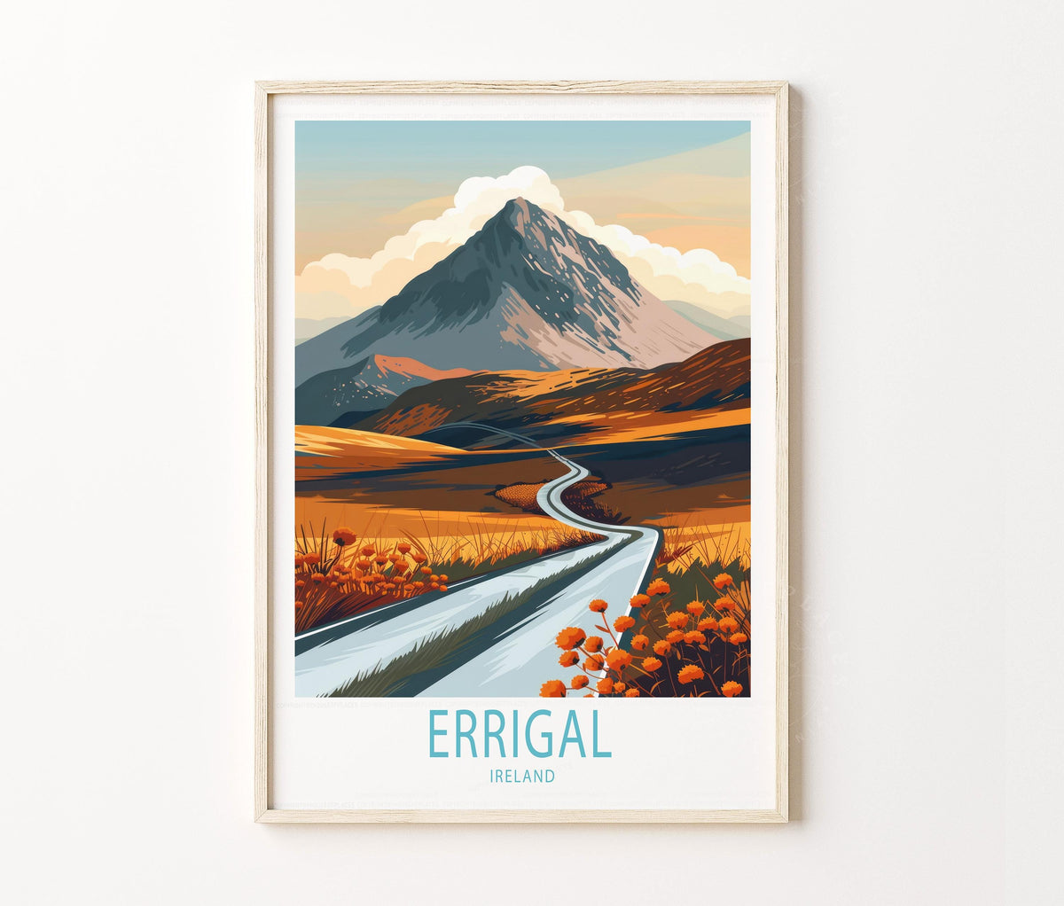 Errigal Travel Poster – Donegal Wall Art Print
