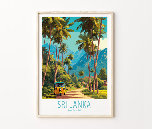 Sri Lanka Travel Poster – South Wall Art Print