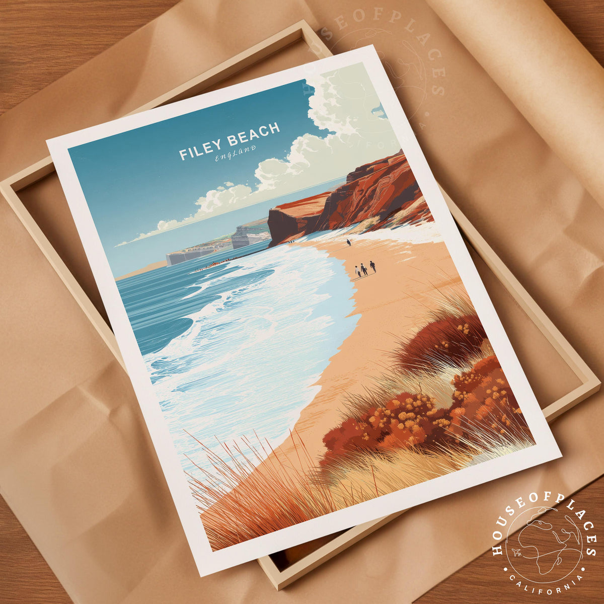 Filey Beach travel poster – view 4