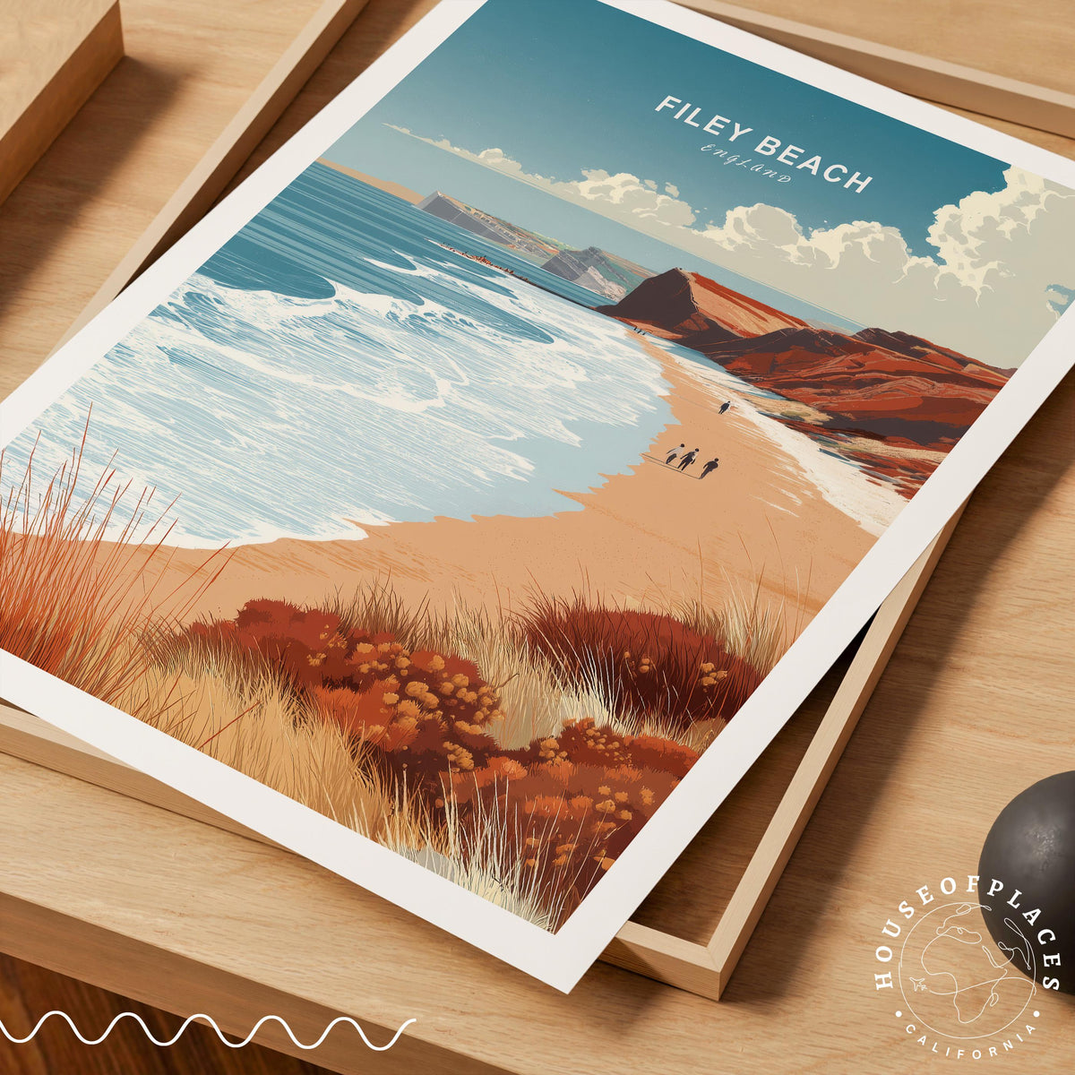 Filey Beach travel poster – view 7