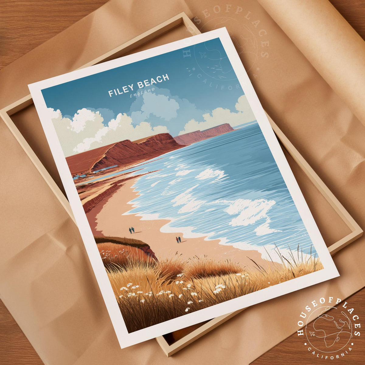 Filey Beach travel poster – view 4