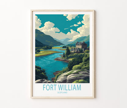 Fort William Travel Poster – United Kingdom Wall Art Print