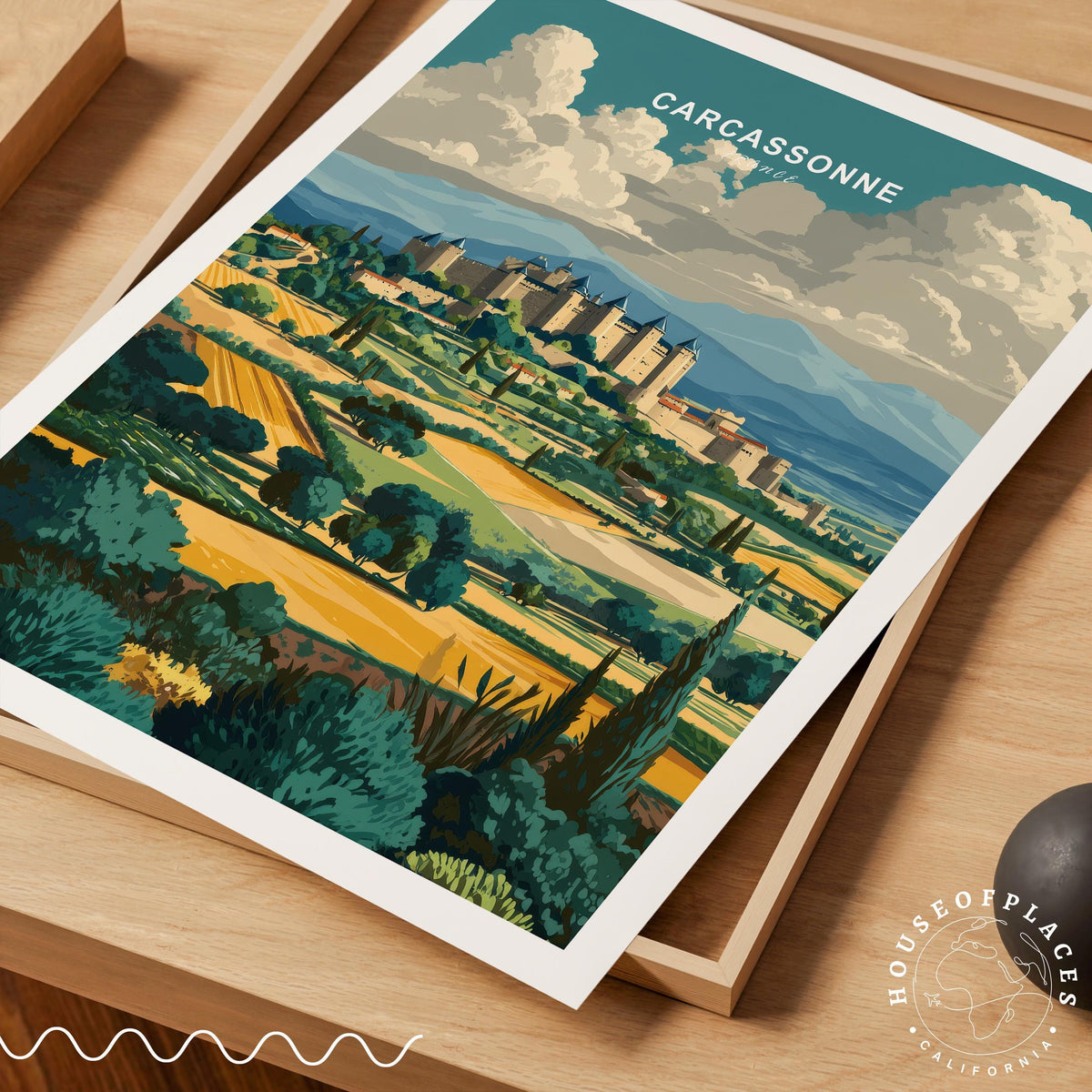 Carcassonne travel poster – view 7