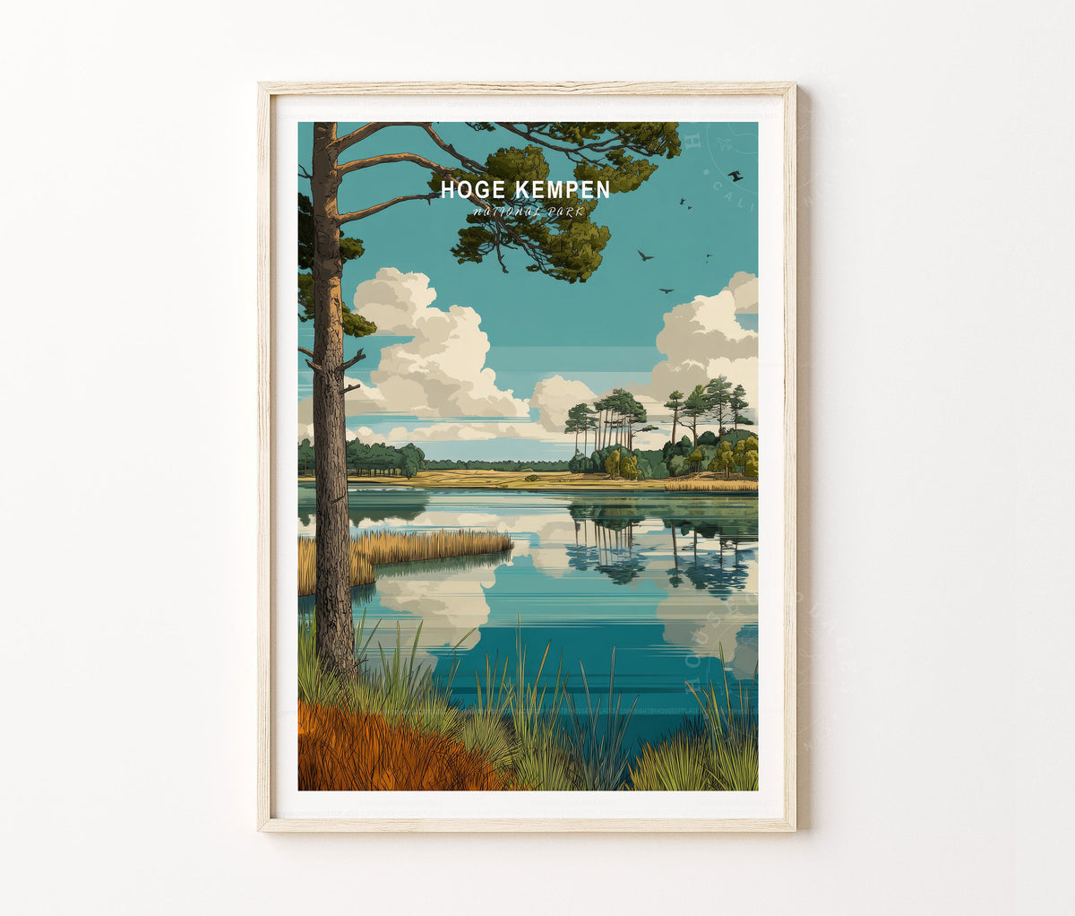 Hoge Kempen National Park Travel Poster – Belgium Wall Art Print