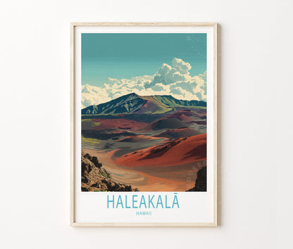Haleakalā Travel Poster – Hawaii Wall Art Print