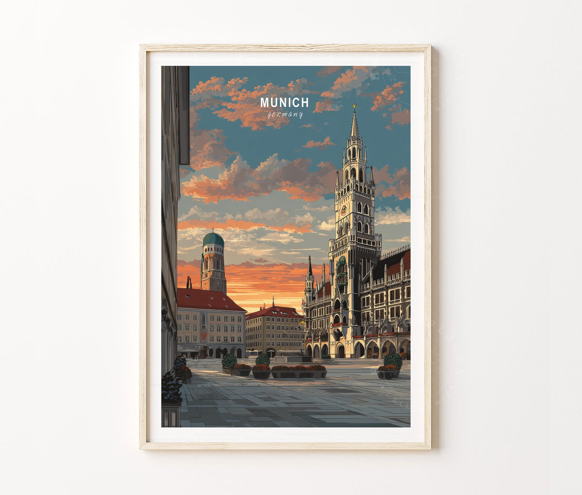Munich Travel Poster – Germany Wall Art Print