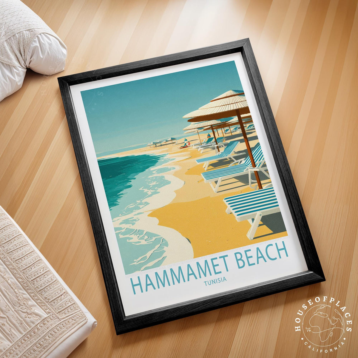 Hammamet Beach travel poster – view 2
