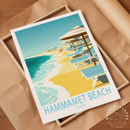 Hammamet Beach travel poster – view 4