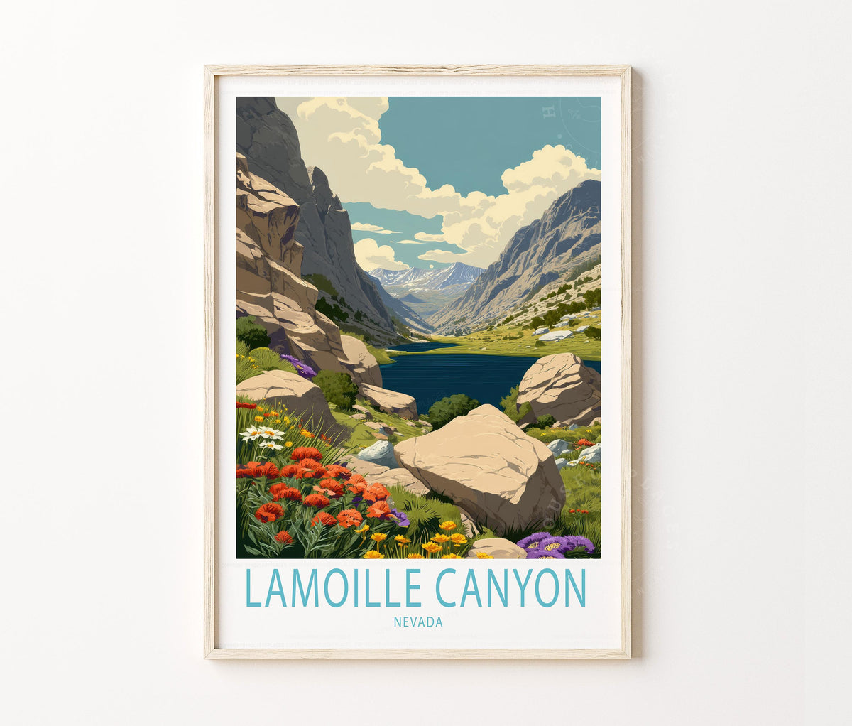 Lamoille Canyon Travel Poster – Nevada Wall Art Print