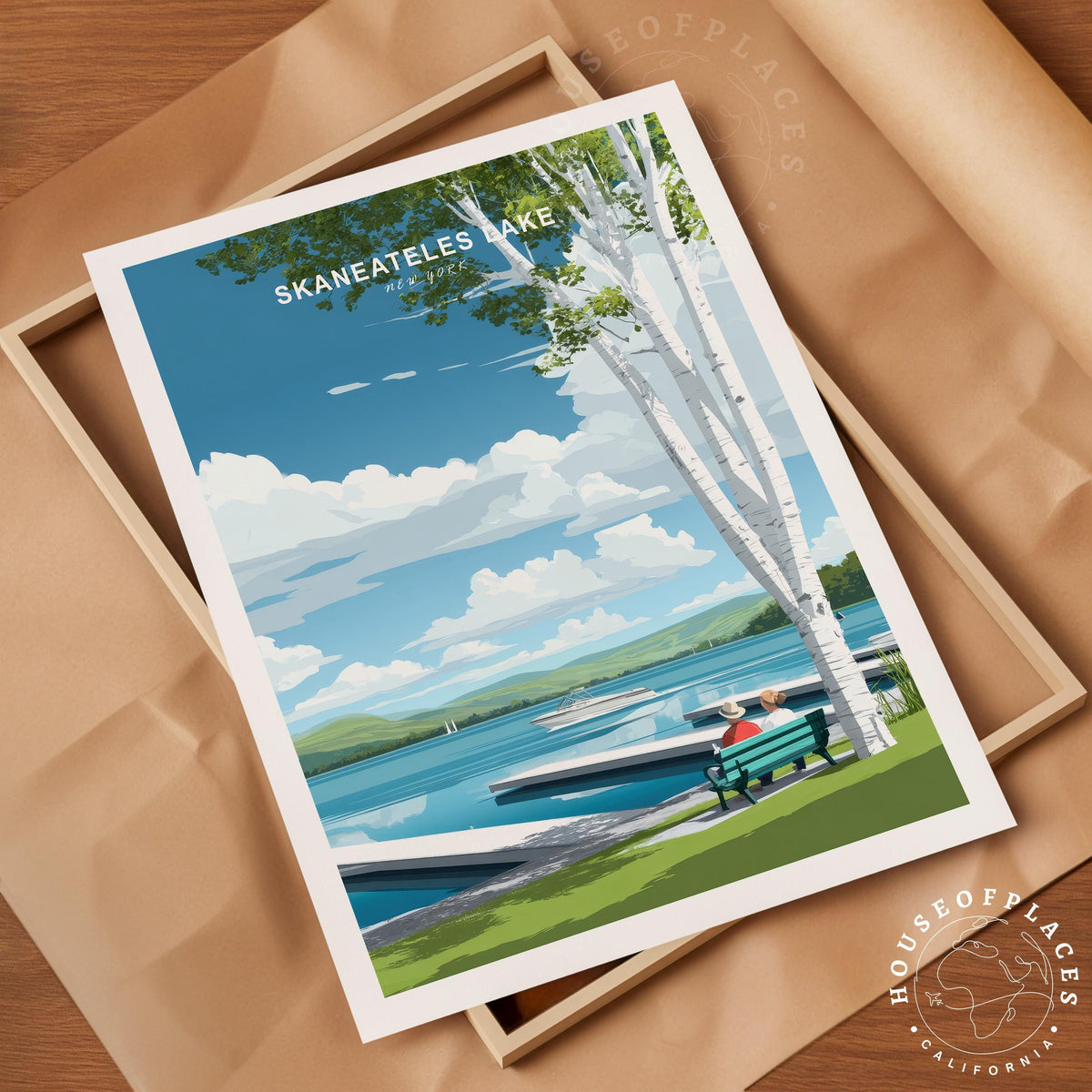 Skaneateles Lake travel poster – view 4
