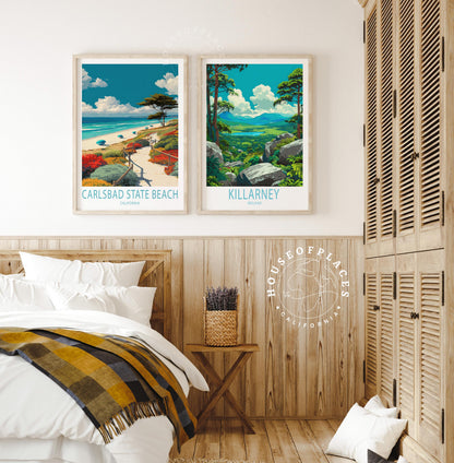 Carlsbad State Beach travel poster – view 9