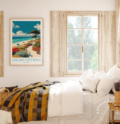 Carlsbad State Beach travel poster – view 6