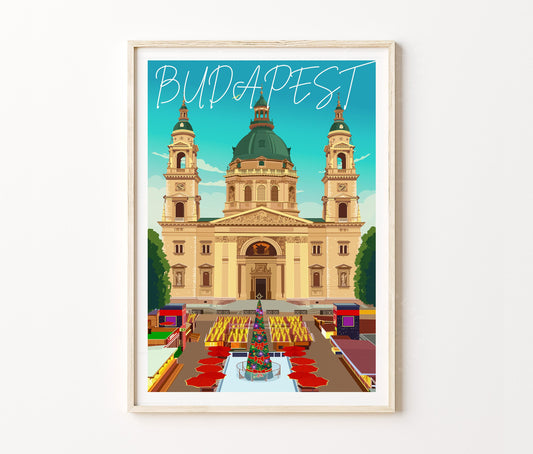 Budapest Travel Poster – Hungary Wall Art Print