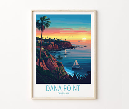 Dana Point Travel Poster – California Wall Art Print