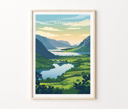 Glenveagh Travel Poster – National Park Wall Art Print