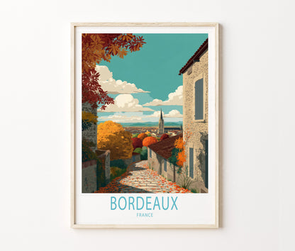 Bordeaux Travel Poster – France Wall Art Print