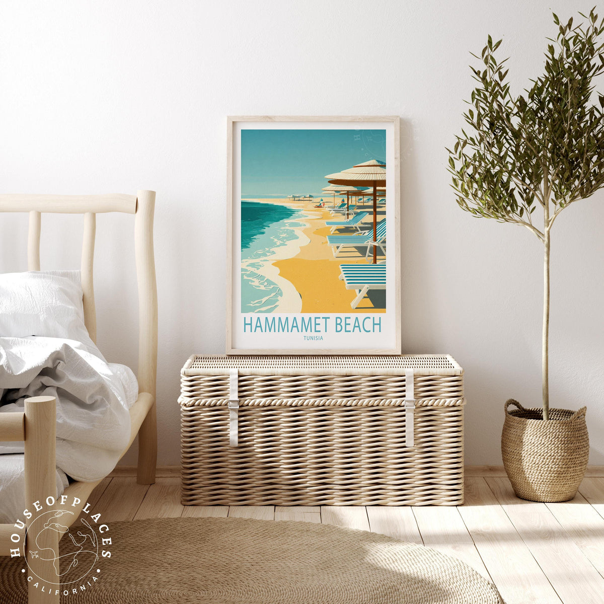 Hammamet Beach travel poster – view 3