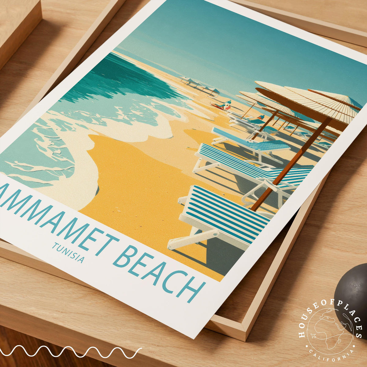 Hammamet Beach travel poster – view 7