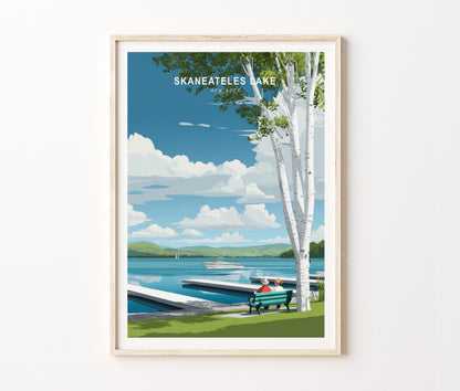 Skaneateles Lake Travel Poster – New York Wall Art Print