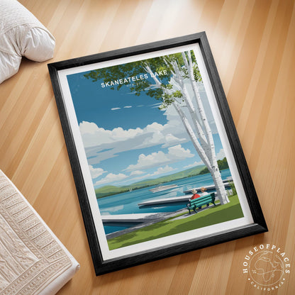 Skaneateles Lake travel poster – view 2