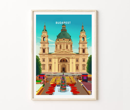 Budapest Travel Poster – Hungary Wall Art Print