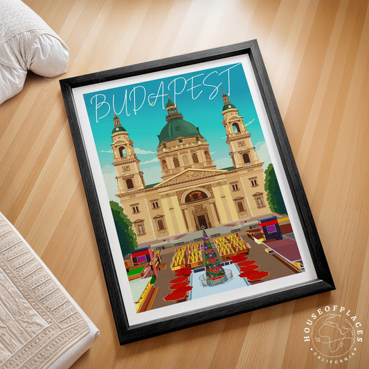 Budapest travel poster – view 2