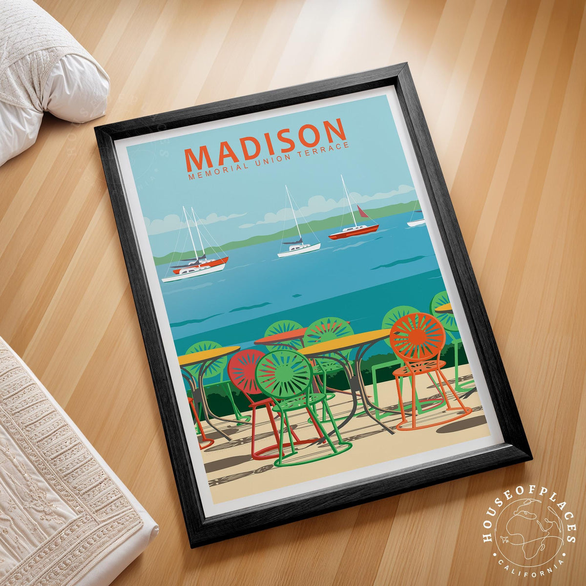 Madison Travel Poster – Wisconsin Wall Art Print