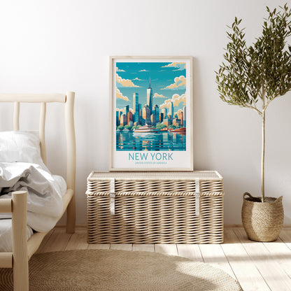New York Travel Poster – New York Wall Art Print