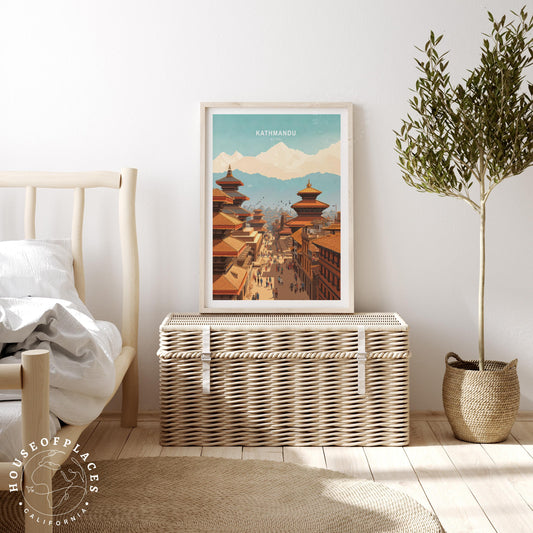 Kathmandu Travel Poster – Décor Wall Art Print