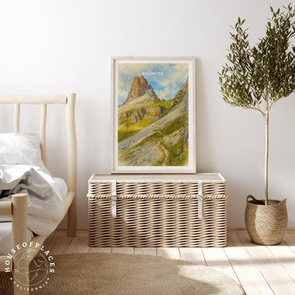Dolomites travel poster – view 3