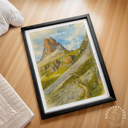 Dolomites travel poster – view 2