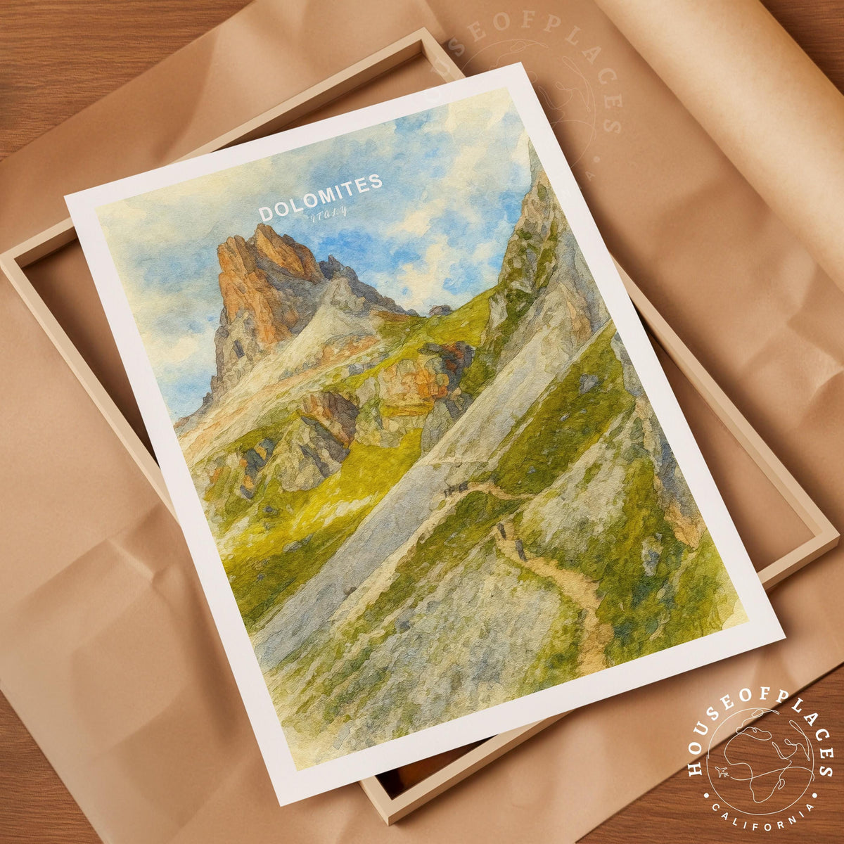 Dolomites travel poster – view 4