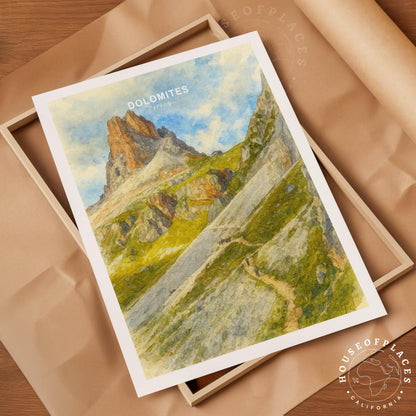 Dolomites travel poster – view 4