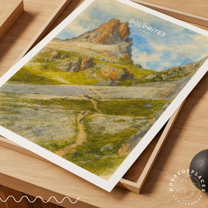 Dolomites travel poster – view 7