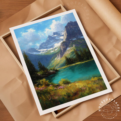Glacier National Park travel poster – view 4