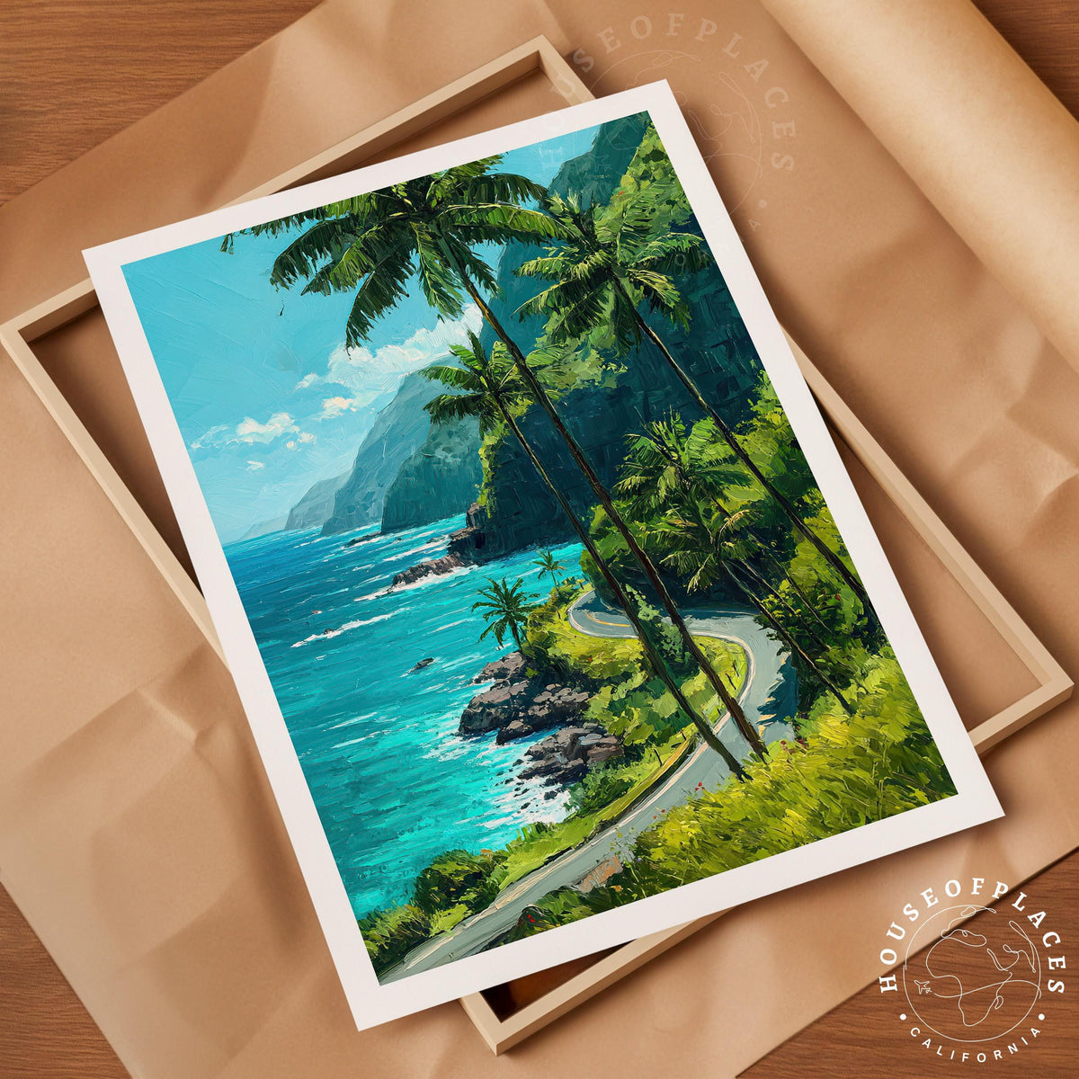 Hana Highway Maui travel poster – view 4