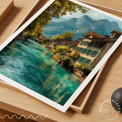 Interlaken travel poster – view 7