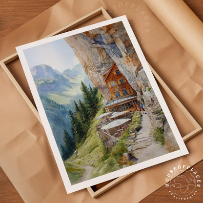 Berggasthaus Aescher Appenzell travel poster – view 4