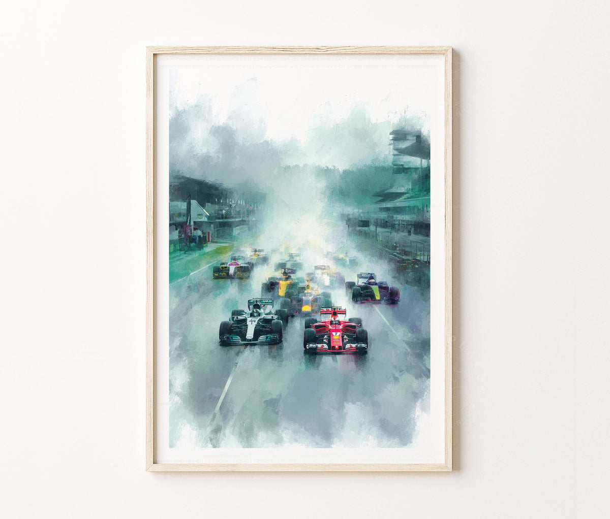 Formula Racing Travel Poster – High Speed Motorsport Track Wall Art Print