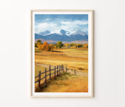 Timnath Travel Poster – Rocky Mountains Landscape Wall Art Print