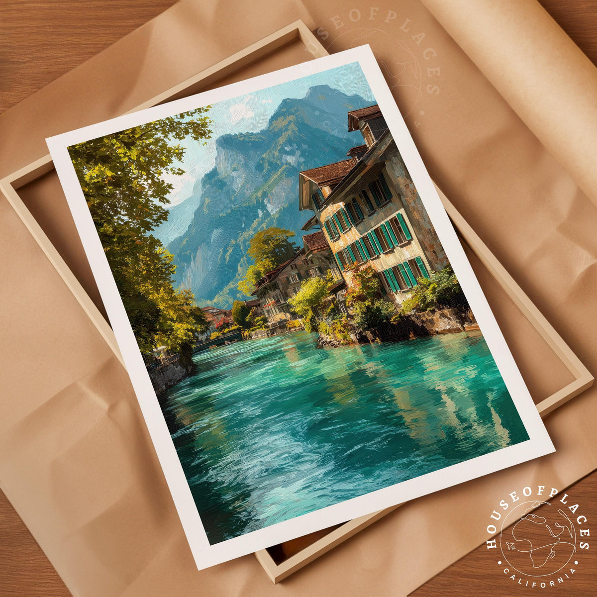 Interlaken travel poster – view 4