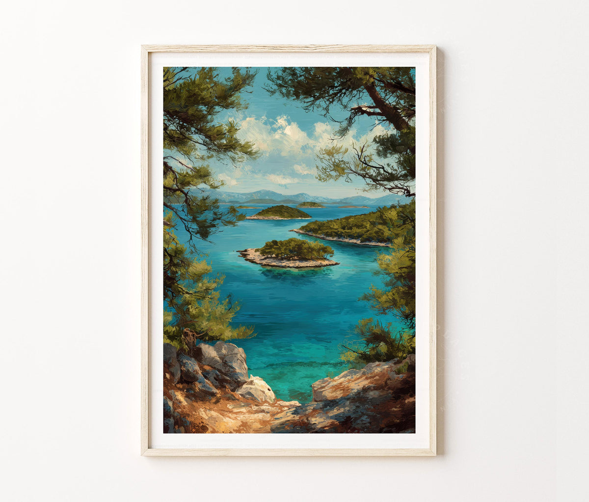 Mljet National Park Travel Poster – Adriatic Islands Nature Wall Art Print