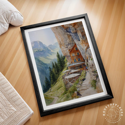 Berggasthaus Aescher Appenzell travel poster – view 2