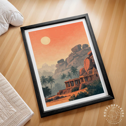 Hampi travel poster – view 2