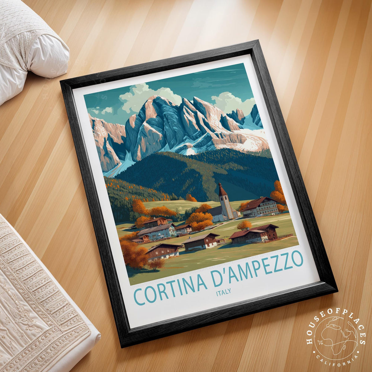 Cortina d’Ampezzo travel poster – view 2