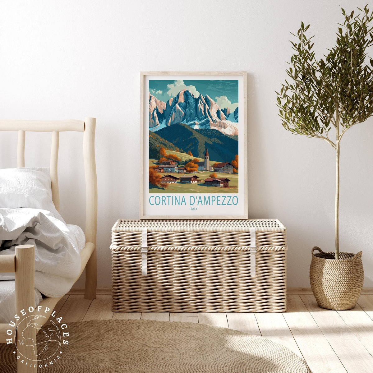 Cortina d’Ampezzo travel poster – view 3