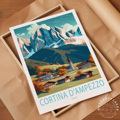 Cortina d’Ampezzo travel poster – view 4